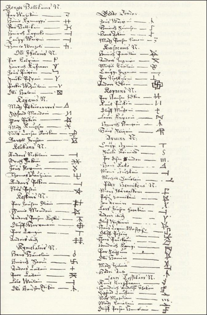 Historia Jaasken Kihlakunnan Lautamiesluettelo Vuodelta 1601 674x1024